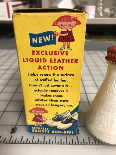 Vintage Esquire Scuff-Kote Shoe Polish In Box~Super White