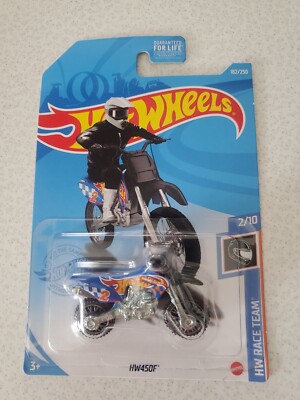 Hot Wheels ~ HW450F ~ Dirt Bike Blue #182 ~ 182/250 ~  HW Race Team 2/10
