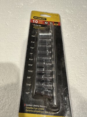 Stanley 1/4 Inch Socket 10 Pc Sae Set