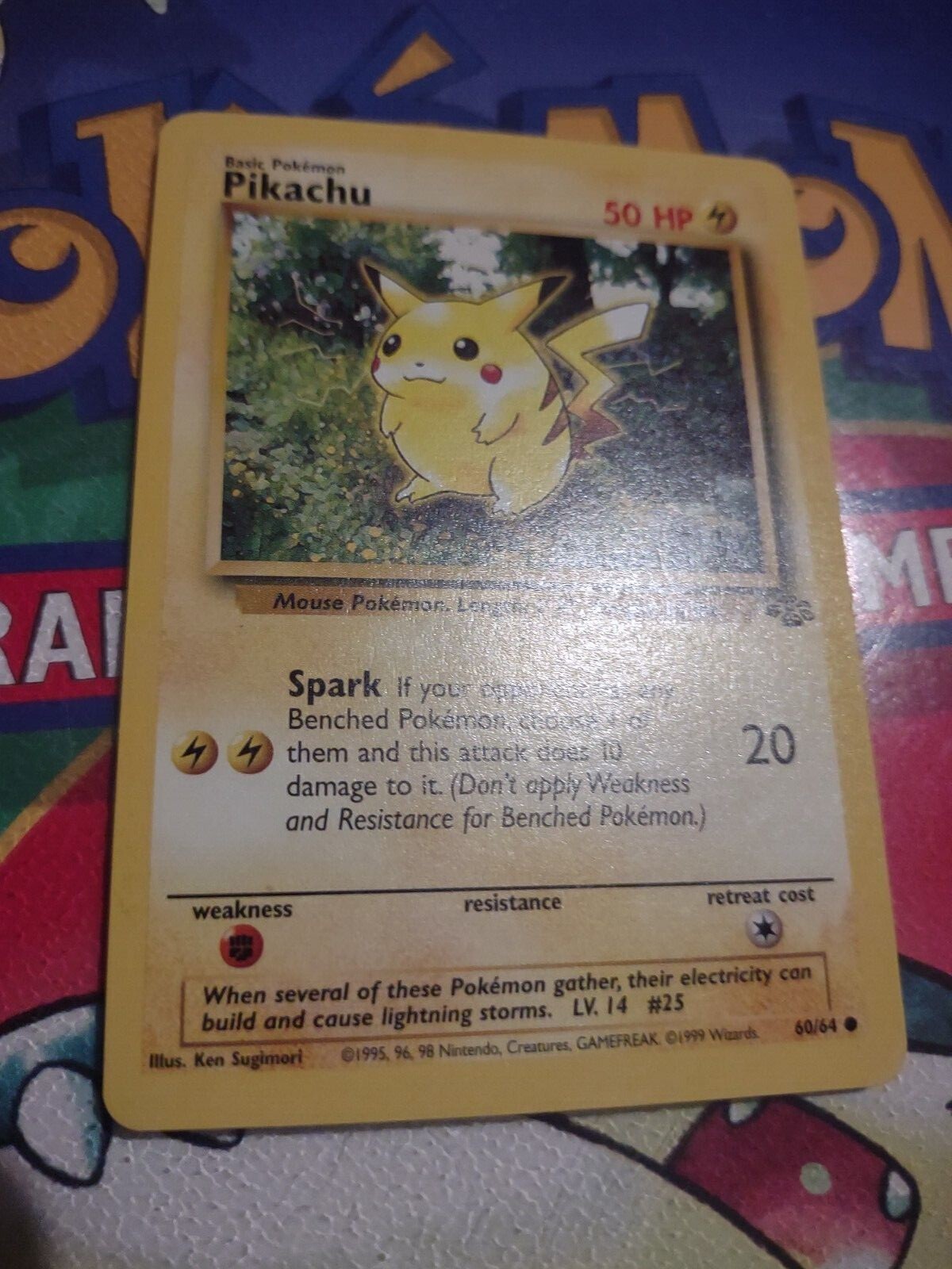 Pikachu Pokemon card 60/64 1995 | eBay