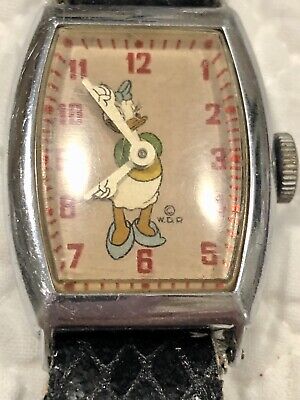 Vintage 1947 Ingersoll Daisy Duck Watch US Time WORKING!
