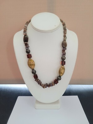NWOT Premier Designs Jewelry SPICE IT UP 19''-22'' Glass & Beads Brass Necklace