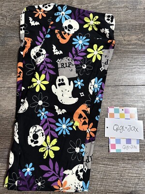 NEW RELEASE Lularoe Leggings Gigi + Jax Size Tween Ghost Pumpkin Flower New