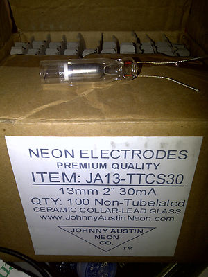 1 box of 100 Johnny Austin Neon Non-Tubulated Electrodes JA13-TTCS30