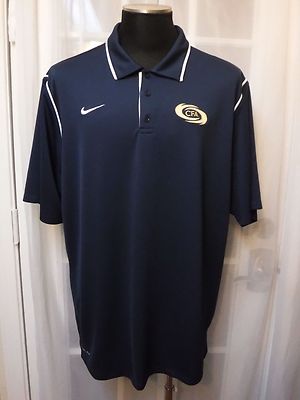 Nike Dri-Fit Embroidery ''CFA'' Navy Blue Short Sleeve Collared Shirt Men XL NOWT