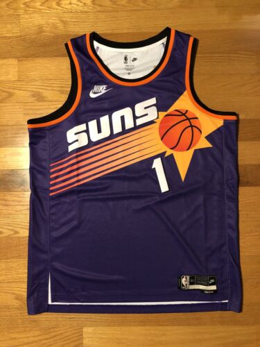 Phoenix Suns Hardwood Classics Sunburst Jersey Nike Authentic Devin Booker  1