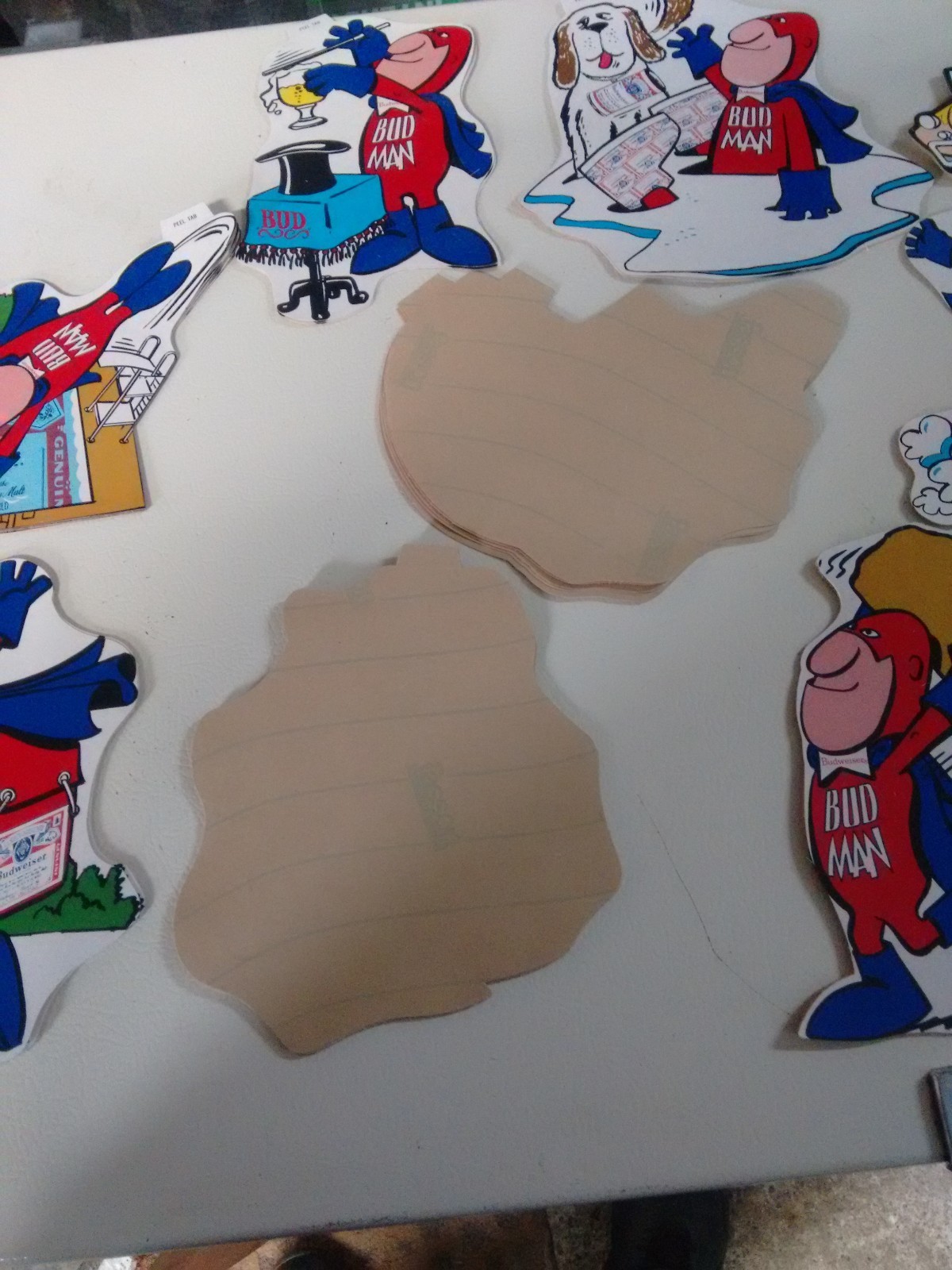 Vintage 1970's Budweiser Bud Man Stickers Decals group of (6) six