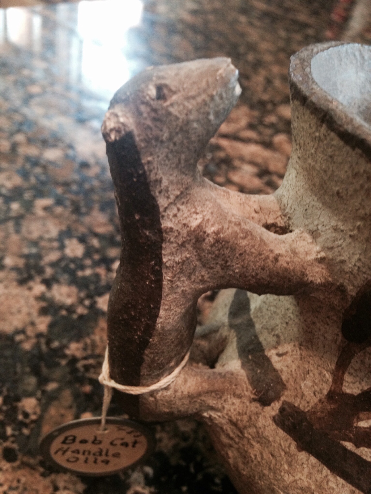 Zuni Zia Olla pitcher with Birds and Deer old 1875. Bobcat han. Size:  5 1/4 x 6