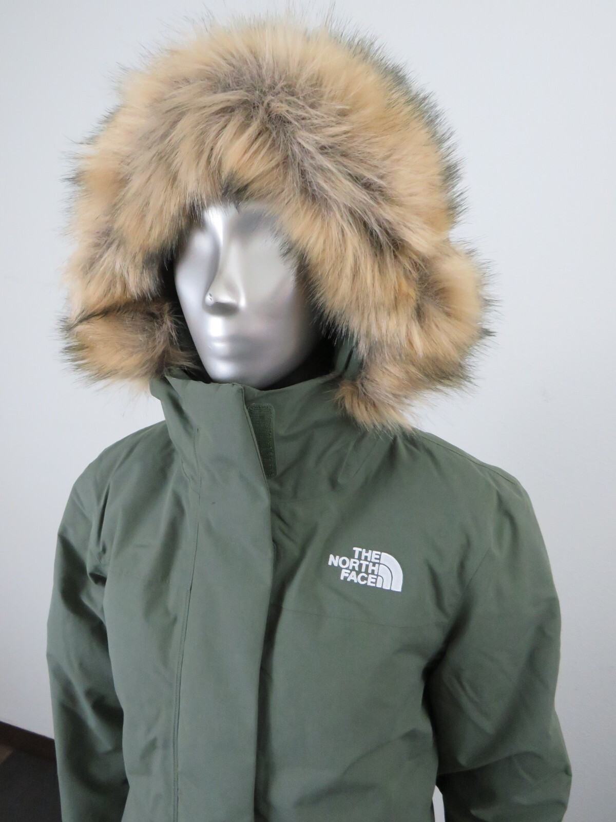 Pre-owned The North Face Womens  Tnf Arctic Parka Down Warm Winter Jacket - Thyme Green