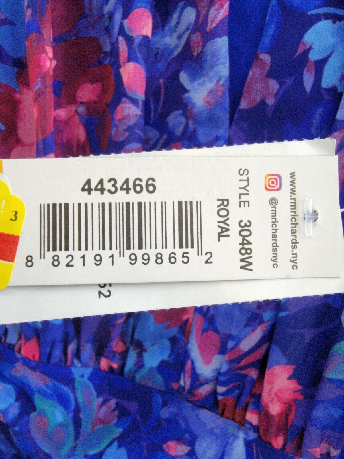 R & M Richards Plus Size Floral-Print Ruffled Maxi Dress Women's 16W Blue Multi - Picture 16 of 16