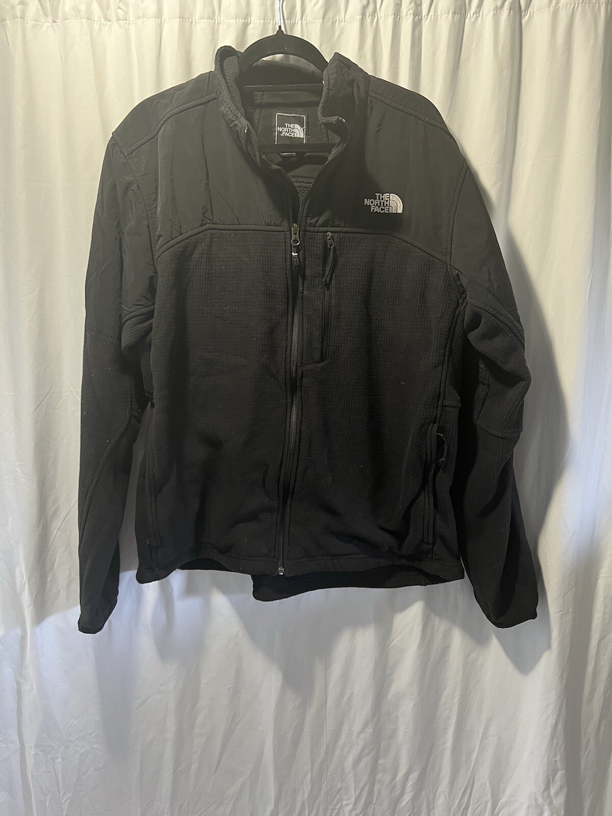 ノースフェイス　ジャケット The North Face Men's Black Fleece Full Zip Jacket Size XL GD