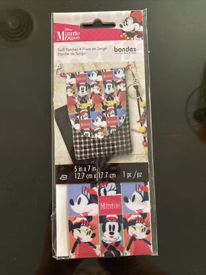 Disney Minnie Mouse Simplicity Bondex 5'' x 7'' Iron-On Twill Patches - NEW!