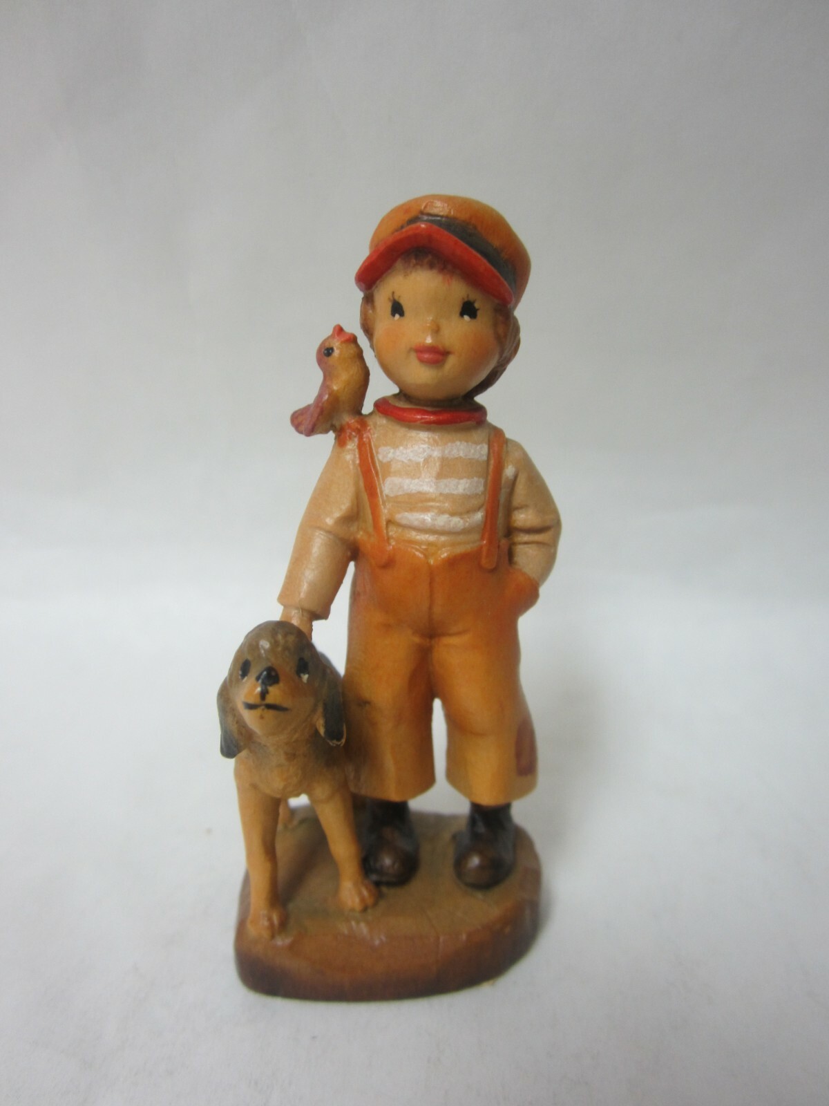 Anri Ferrandiz - High Hopes - Boy - Dog & Bird - Carved Wood 3