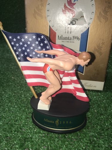 Vintage 1996 Atlanta Olympic Games Collectable Swimming Figurine Hallmark