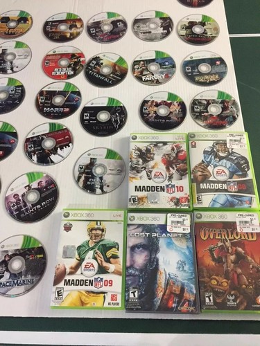 Lot of 28 XBOX 360 Games Red Dead Redemption- SKYRIM- Call Of Duty