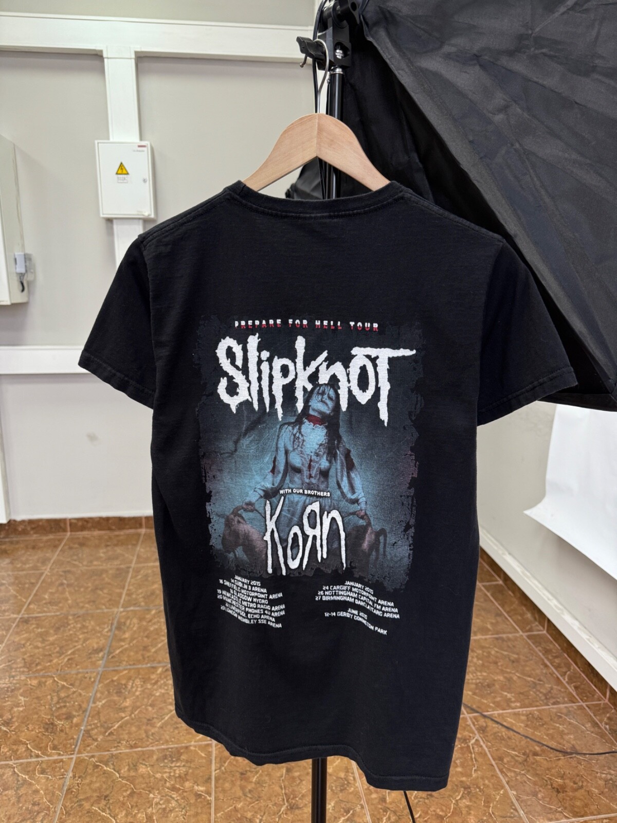 🇺🇸 Vintage Slipknot Korn Prepare For Hell Tour 2015 T