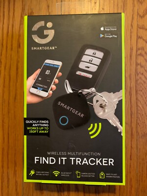 NIB Smart Gear Wireless Multifunction Find It Tracker Bluetooth 150 ft Locator 