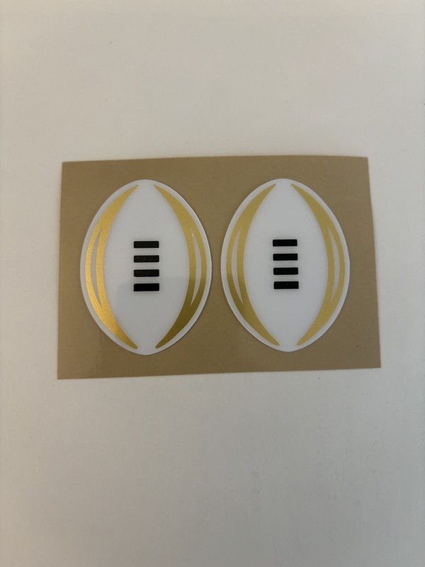 NCAA College Football Playoff CFP White Decal x2 Full Size