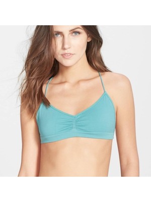

FREE PEOPLE Intimates Голубой однотонный бюстгальтер на каждый день Размер: XS\S, Light blue, F876O240A