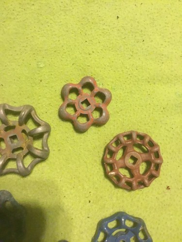 VTG ~ Valve Handles ~ Aluminum ~ Lot of 6 ~ Industrial Steampunk Art Supplies