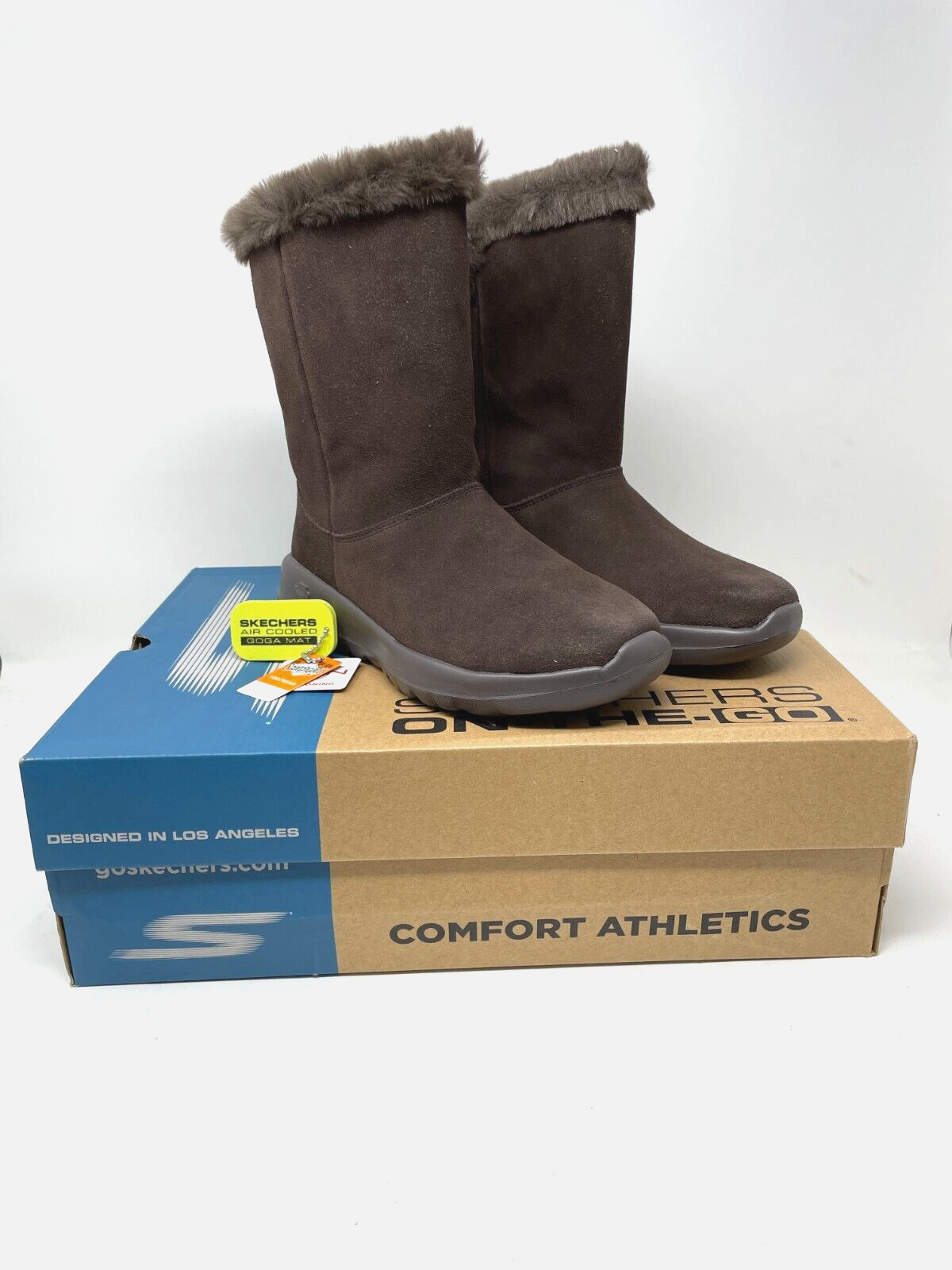 Skechers Womens 5 On-The-Go Joy Air Cooled Goga Mat 5 Gen Cushioned Choc Brown