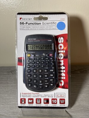 Sentry 56-Function Scientific Calculator, Black (CA656) New Sealed Free Shipping
