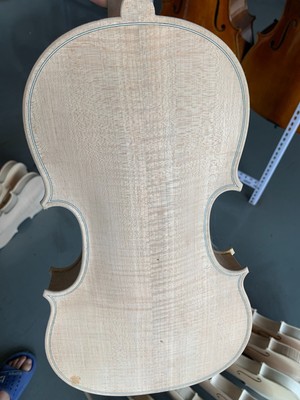 4/4 Stradivarius model white violin two piece back solid spruce top maple back