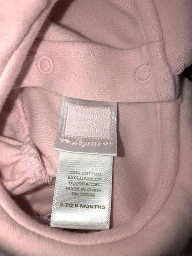 Janie And Jack Baby Girls Pink Smocked Collared Romper Sz 3-6m Jersey Cotton