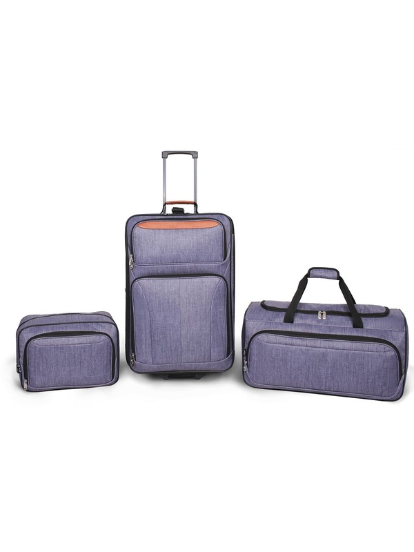 Check Bag 3 Piece Soft Side Luggage Set