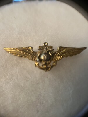 737c. 1920-30 era beautiful Unofficial USMC Aviator full size Pin Back Wing