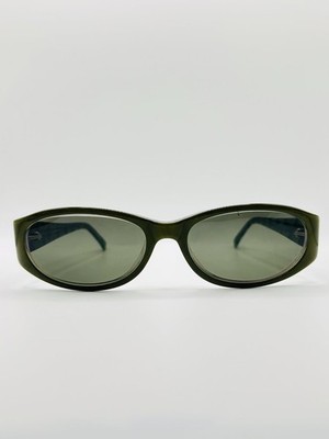 Grün Oval Sonnenbrille