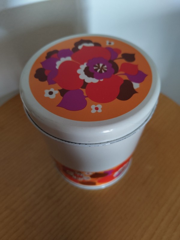 60er 70er Jahre Blechdose Vintage Psychodelic Space Age Mid Century Rar Dose 