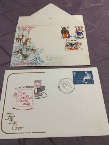 GREAT BRITAIN FIRST DAY COVER CONNOISSEUR CHRISTMAS ISSUE & CHARITY STAMPS