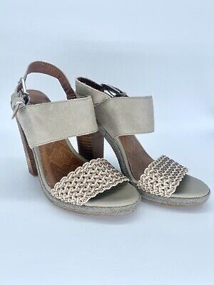 

LUCKY BRAND Женские серые кожаные босоножки без шнуровки на блочном каблуке Putnam Slingback, Серый, LK-PUTNAM