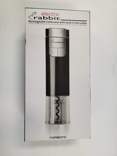 Metrokane Electric Rabbit Rechargeable Corkscrew with Built-in Foil Cutter