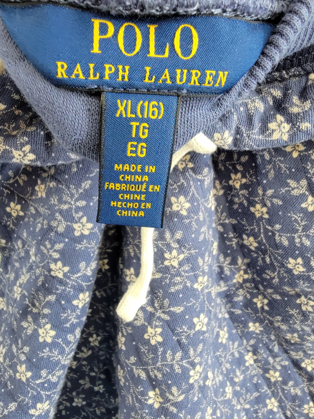 Polo Ralph Lauren Floral Quilted Double-Knit Skirt Big Girls XL (16) Blue PullOn - Picture 8 of 15