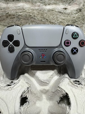 Custom UN-MODDED Controller Unique Designed DualSense Gray Classic Retro