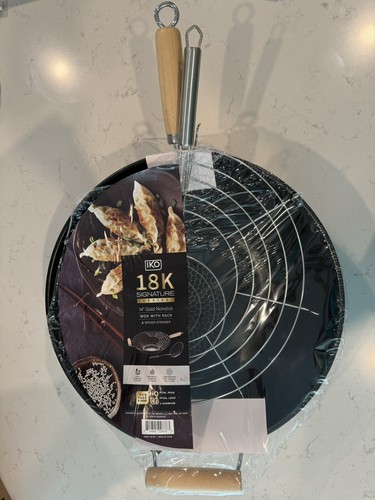 New IKO 18K Signature Series Large 14” Wok w/ PTFE & PFOA Free Non