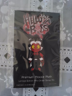 Helluva Boss Premium Moxxie Plush Pre-order Limited Edition Bonus Enamel Pin