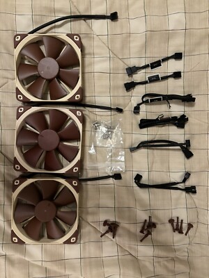 Noctua NF-F12 PWM, Premium Quiet Fan, 4-Pin (120mm, Brown)-3 PackUSED EXCELLENT