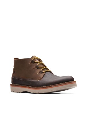 КОЛЛЕКЦИЯ CLARKS Мужские коричневые кожаные ботинки на танкетке Eastford Toe 11,5 W