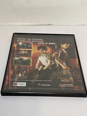 2002 Resident Evil 0 Zero Gamecube Print Ad/Poster Official Horror Promo Framed