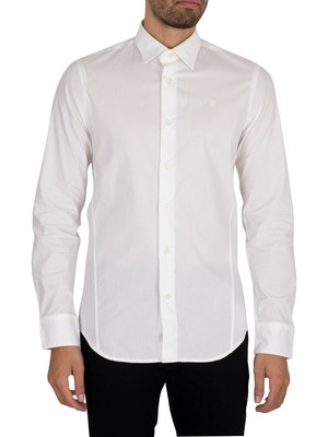 

Мужская классическая супертонкая рубашка G-Star RAW, белая, Белый, D17026-C271-110