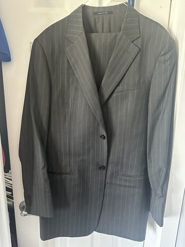 ARMANI COLLEZIONI ダークグレー ニット L Giorgio Armani Le Collezioni Charcoal Gray Wool Mandarin