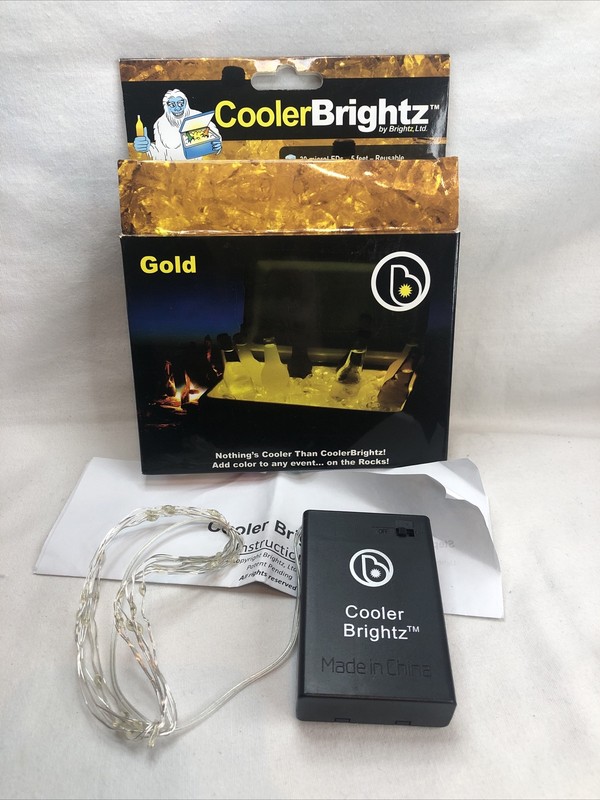Brightz CoolerBrightz GOLD MicroLED Cooler Light Accessory NEW Waterproof