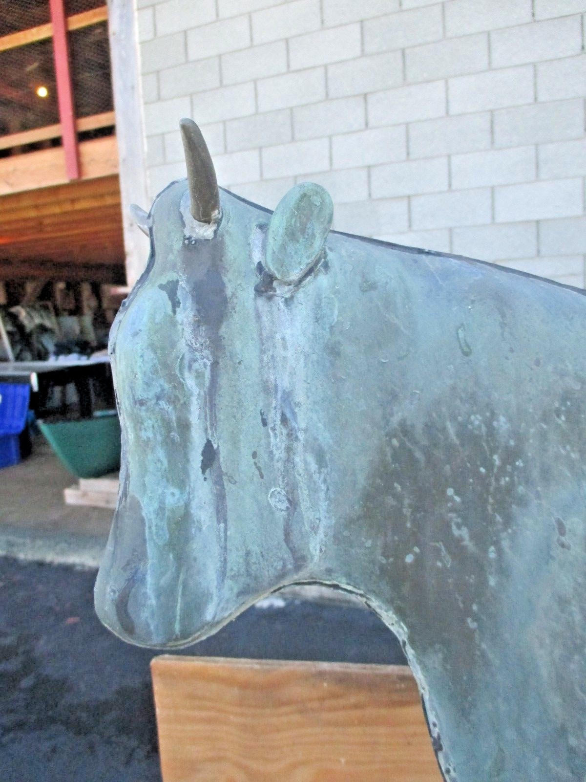 Vintage Copper Cow Full Bodied Weather vane Large