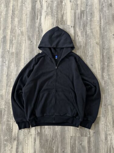 Yeezy YZY x GAP Unreleased Zip Up Black Hoodie Sz XL Double Yeezy YZY x GAP Unreleased Zip Up Black Hoodie Sz XL Double