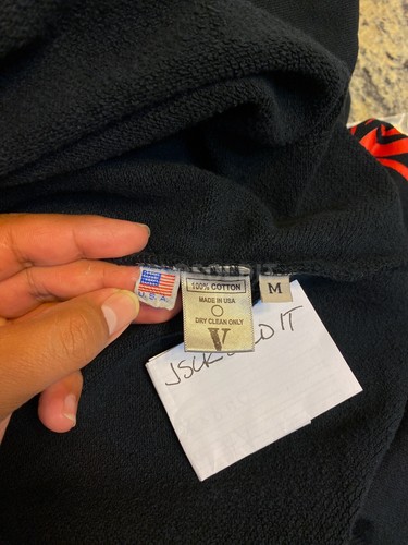 Pre-owned Vlone X Palm Angels Crop Hoodie Black/red Medium 100% Authentic Chrome Alone