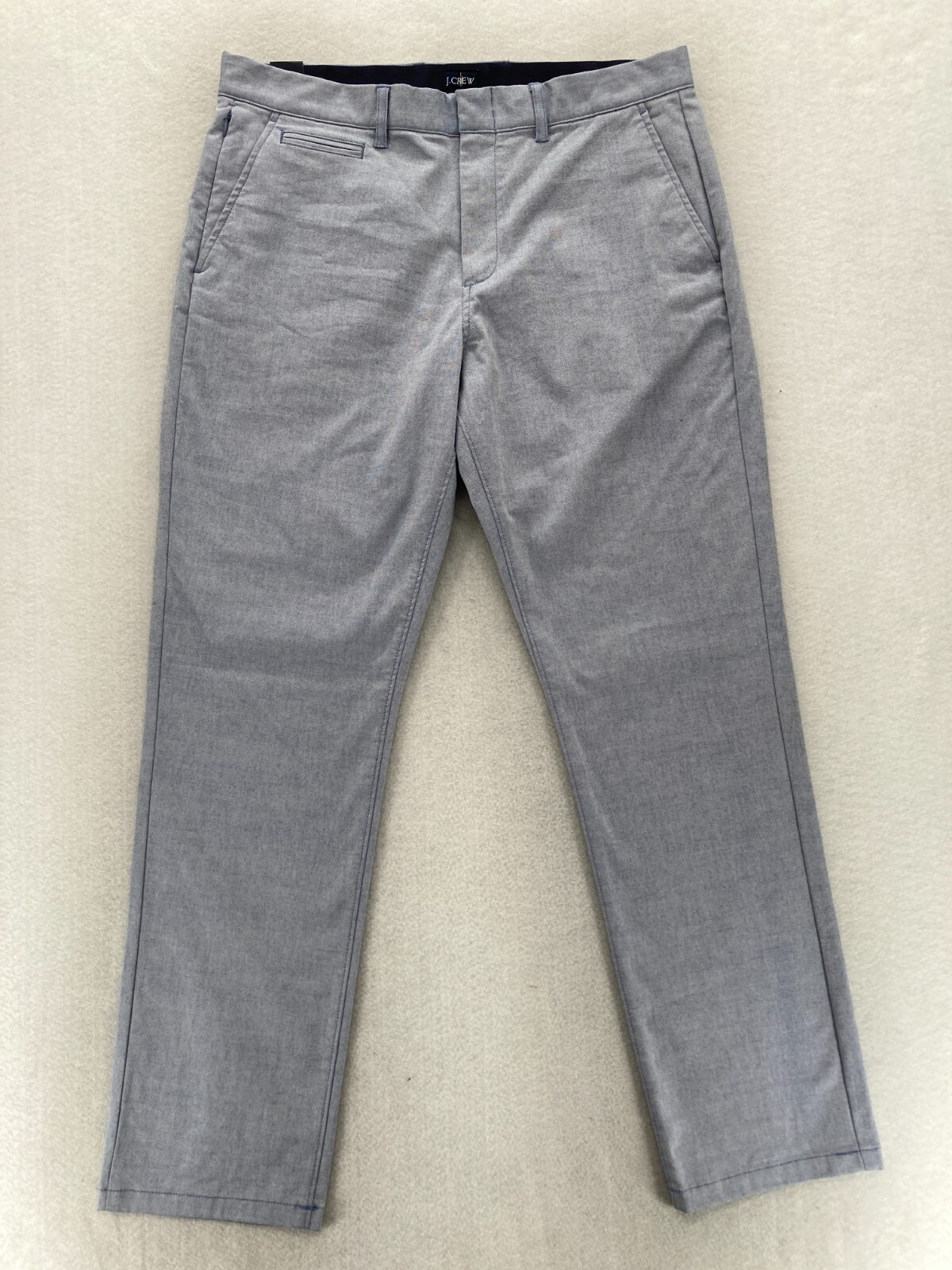 J.Crew 770 Oxford Tech Pants Mens 35x32 Blue Stretch