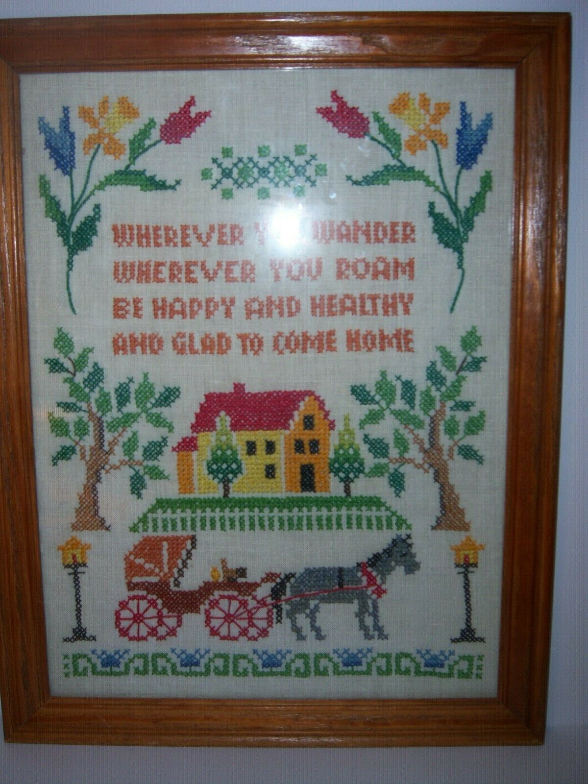 .VINTAGE HAND MADE EMBORIERED SAMPLER
